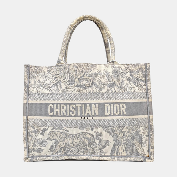 Book Tote Medium Canvas Gray