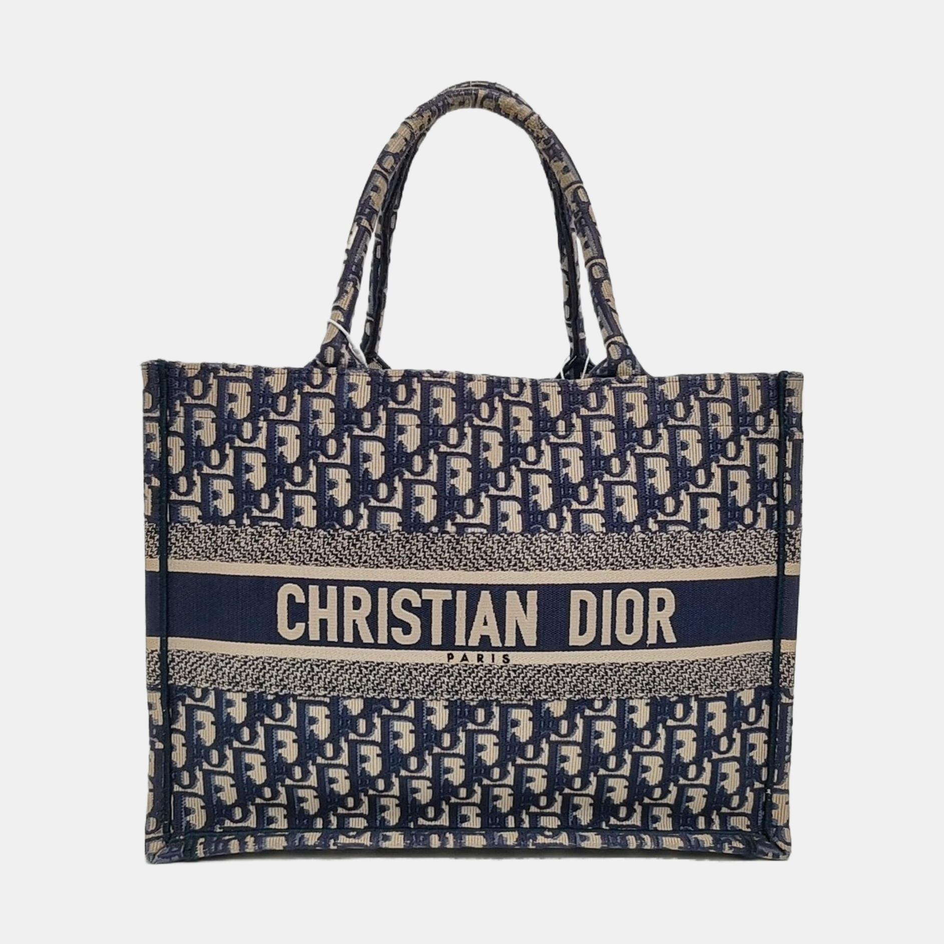 Authenticated pre-owned  Book Tote Medium Monogram Canvas Blue - Tote Bag at Looply