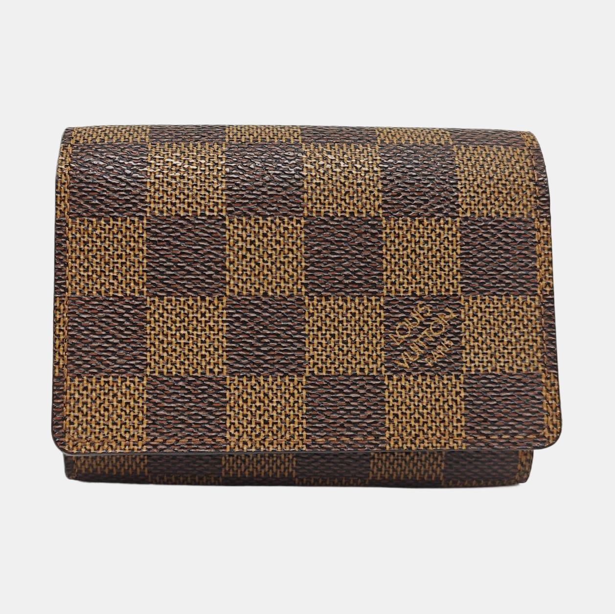 Damier Ebene Coated Canvas Card Holder Brown