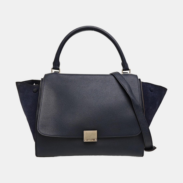 TRAPEZE Medium Calfskin Blue