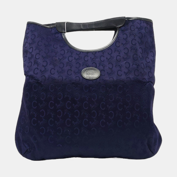 Canvas Top Handle Bag Blue