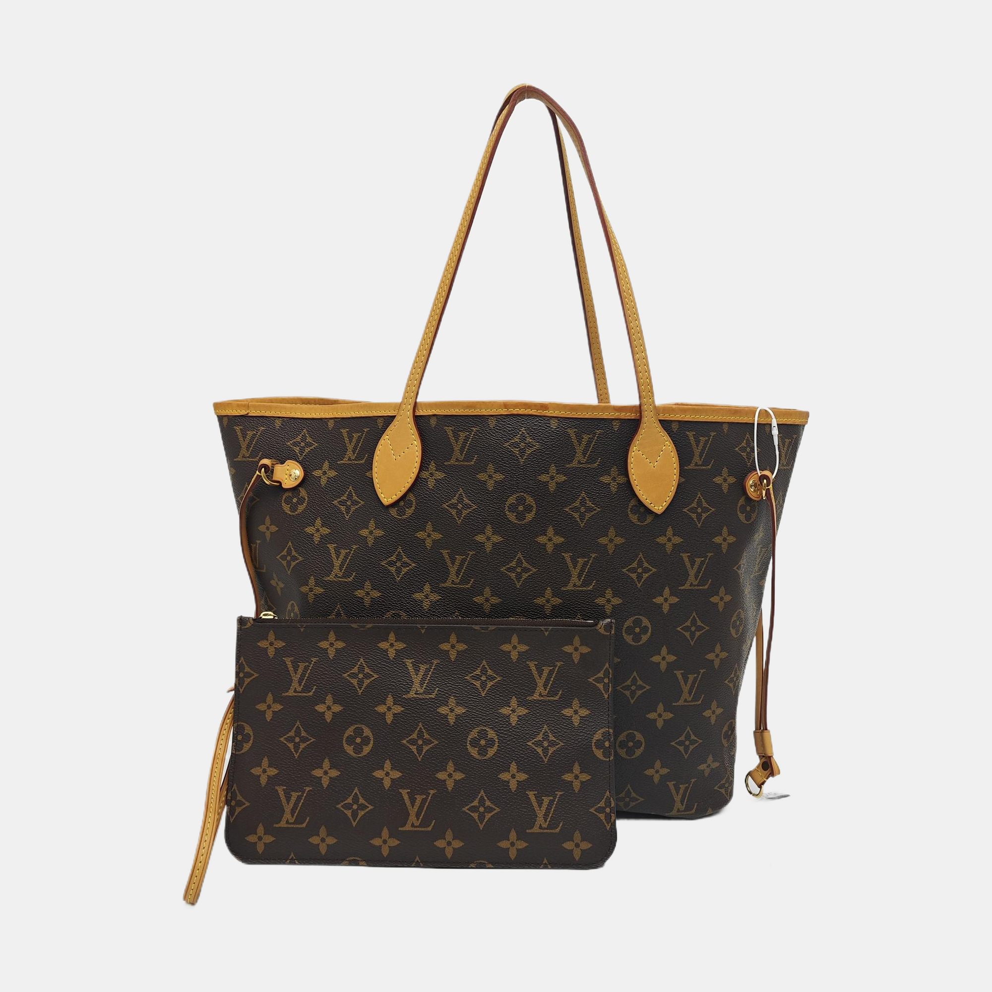 NEVERFULL MM Monogram Coated Canvas Brown