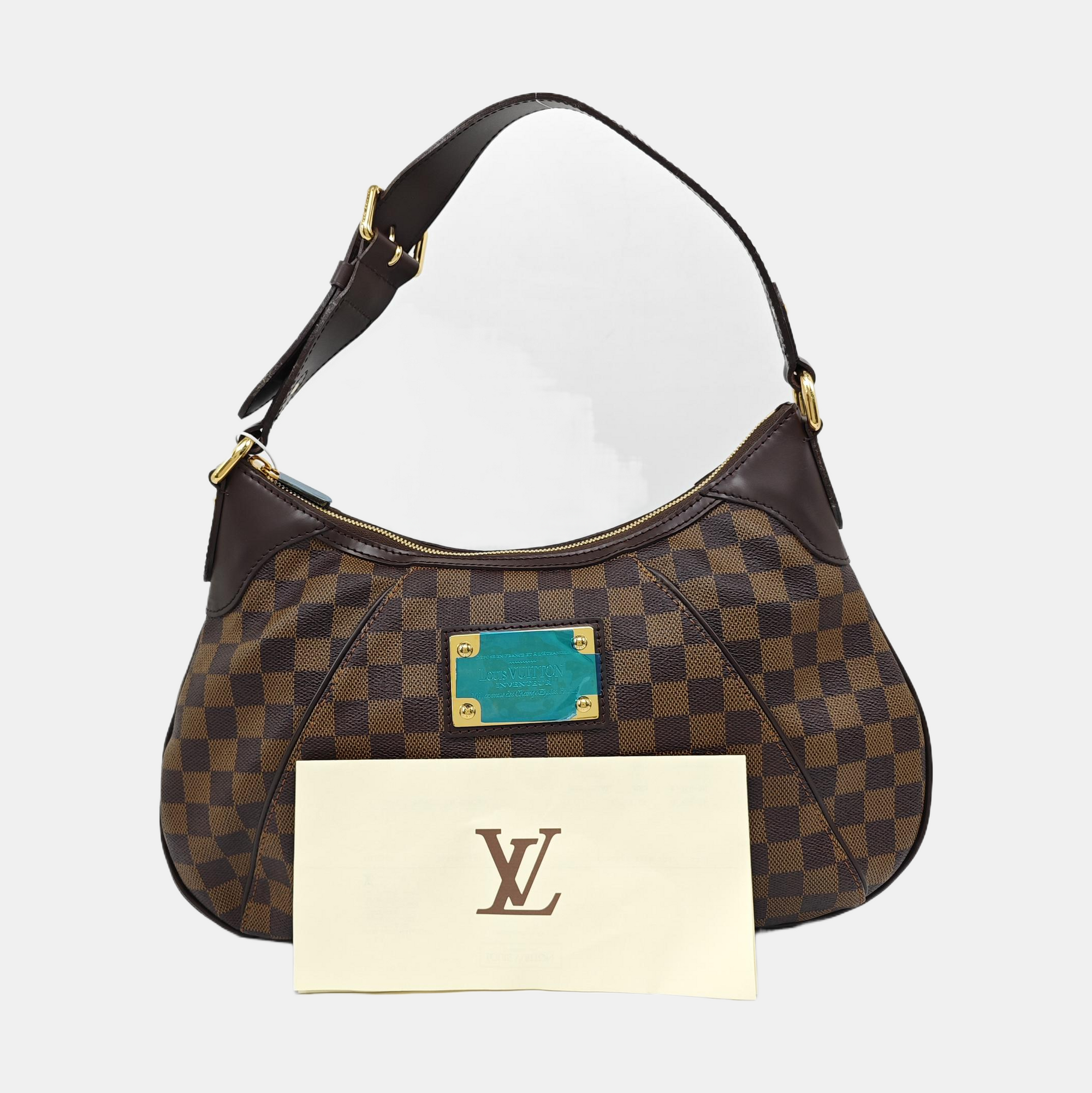 VINTAGE THAMES Damier Ebene Coated Canvas Brown