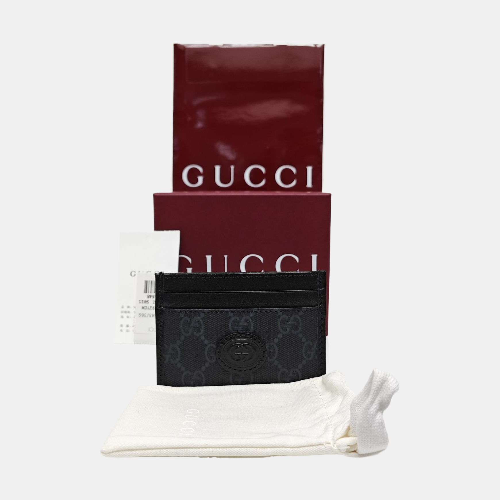 Coated Canvas Card Holder Black