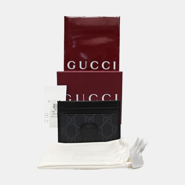 Coated Canvas Card Holder Black