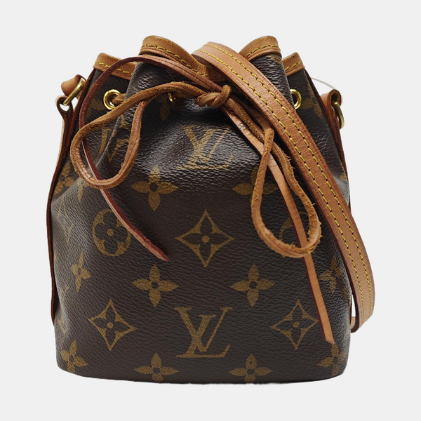 NÉONOÉ Nano Monogram Coated Canvas Brown