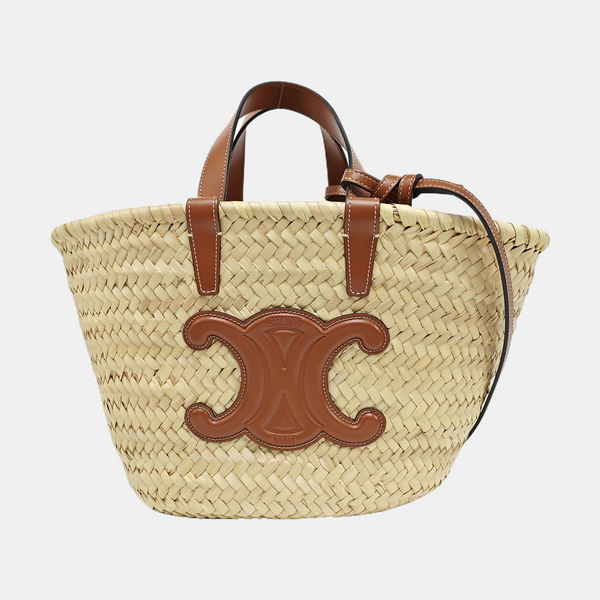 TEEN TRIOMPHE CELINE CLASSIC Small Straw Beige