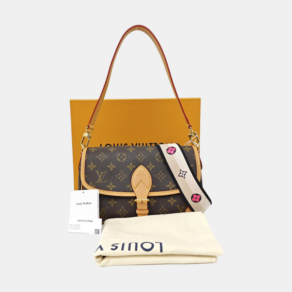 DIANE Monogram Coated Canvas Brown