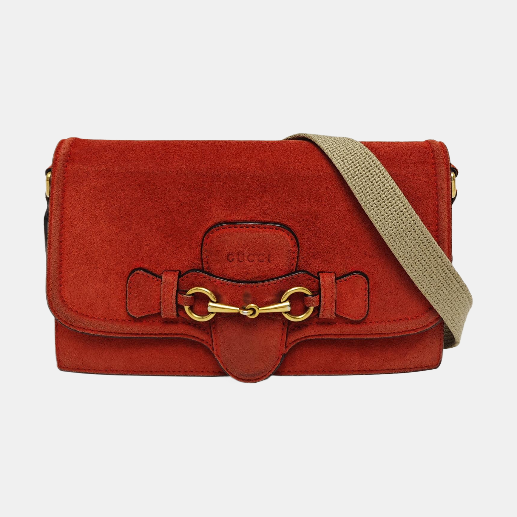 Suede Shoulder Bag Red