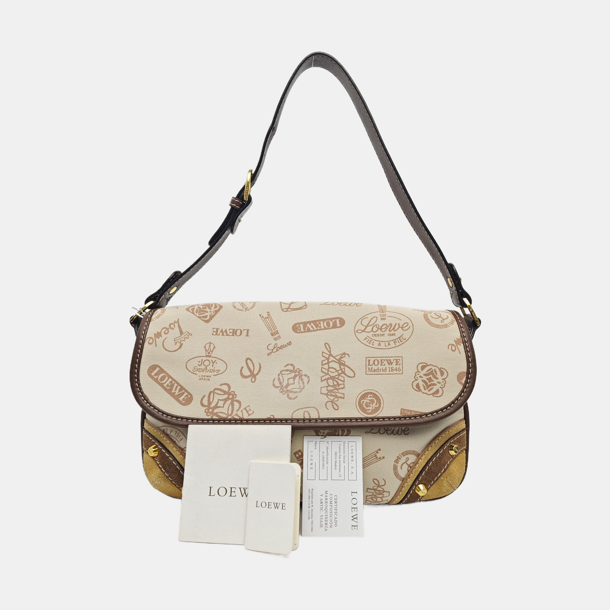 Calfskin Shoulder Bag Beige