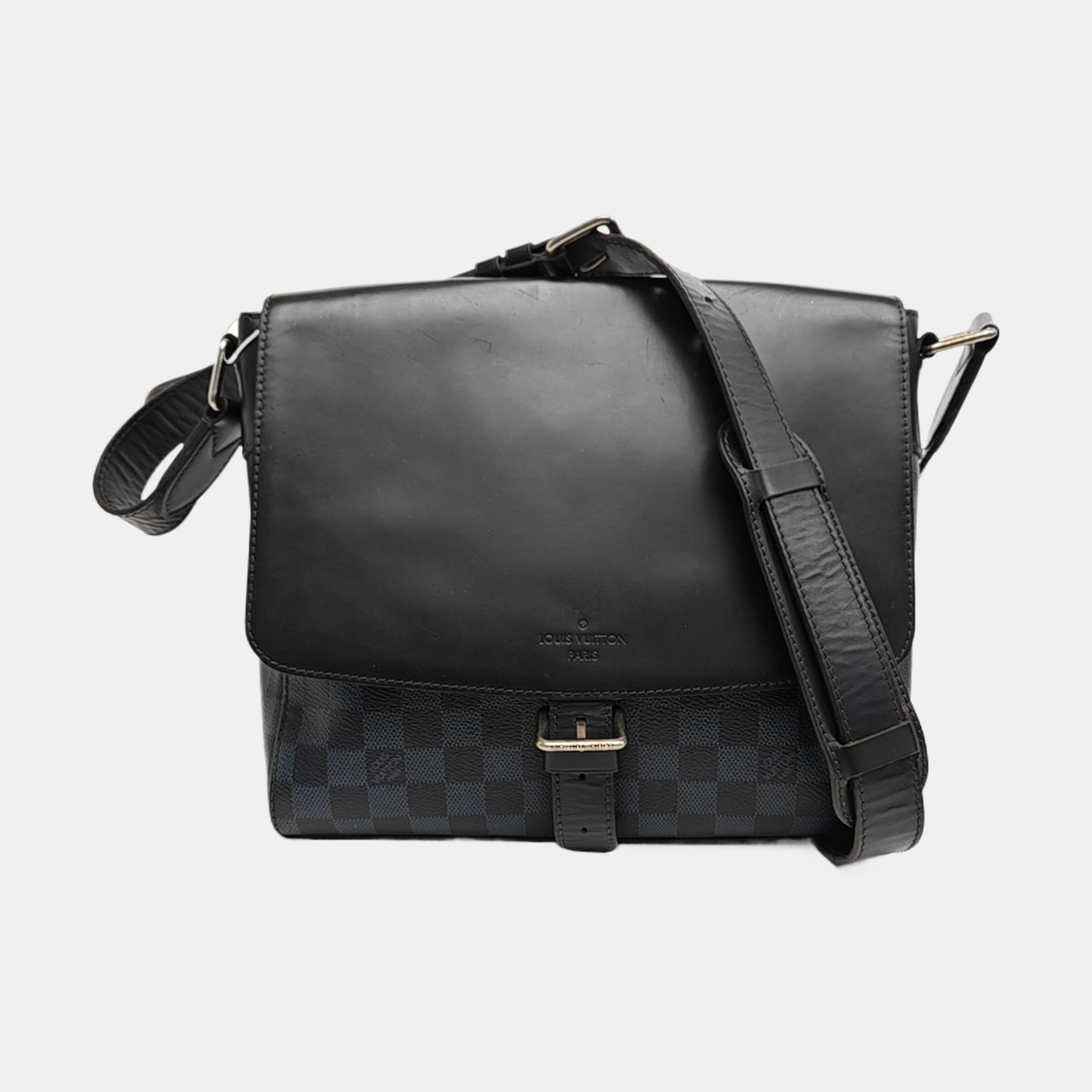 NEWPORT PM Damier Coated Canvas Blue