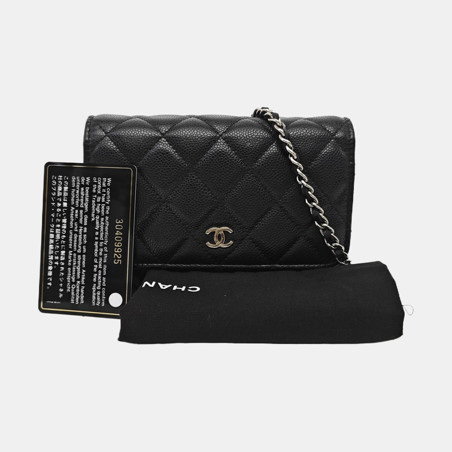 WOC Quilted Grained Calfskin Black