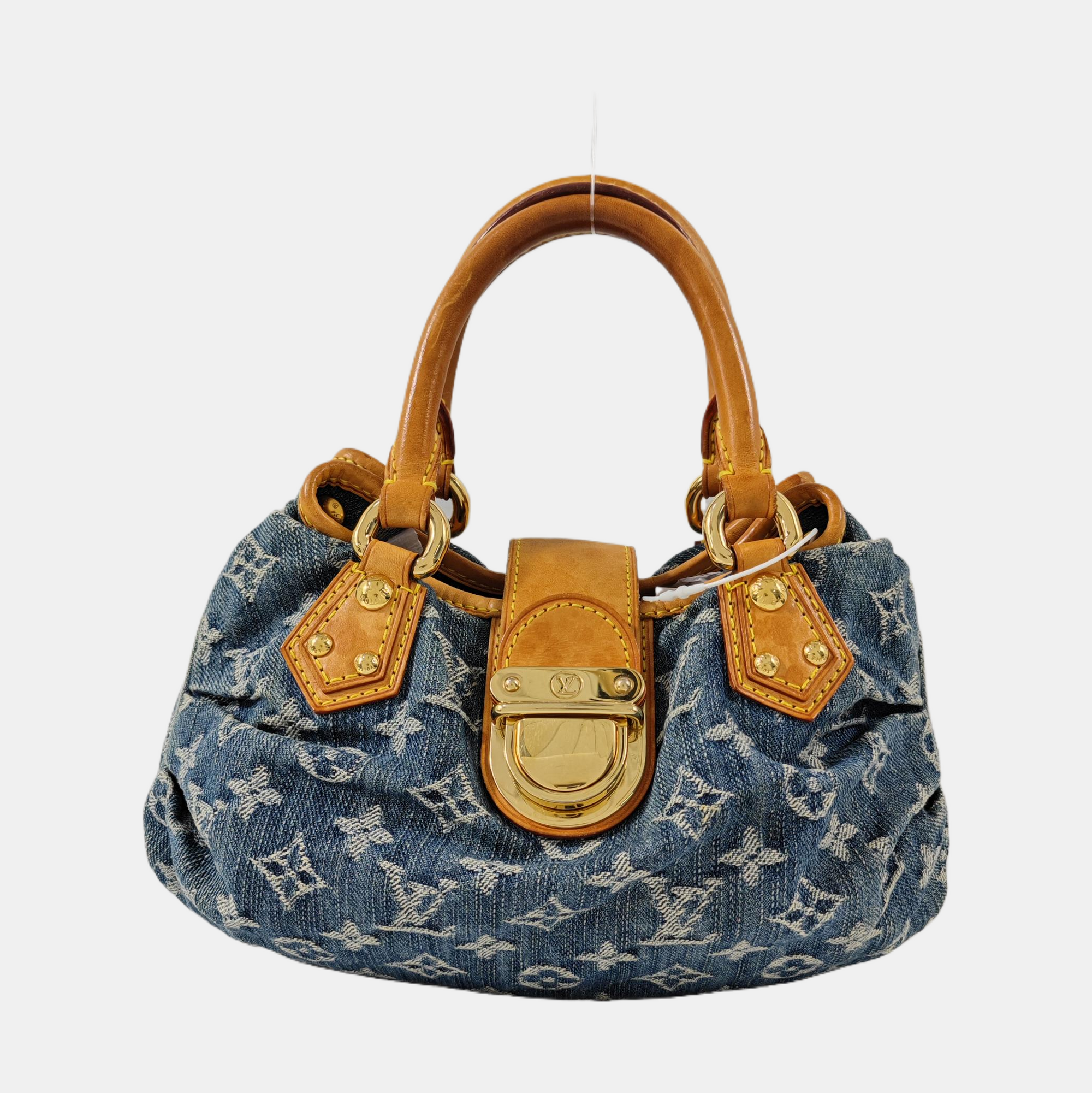 PLEATY Monogram Denim Blue