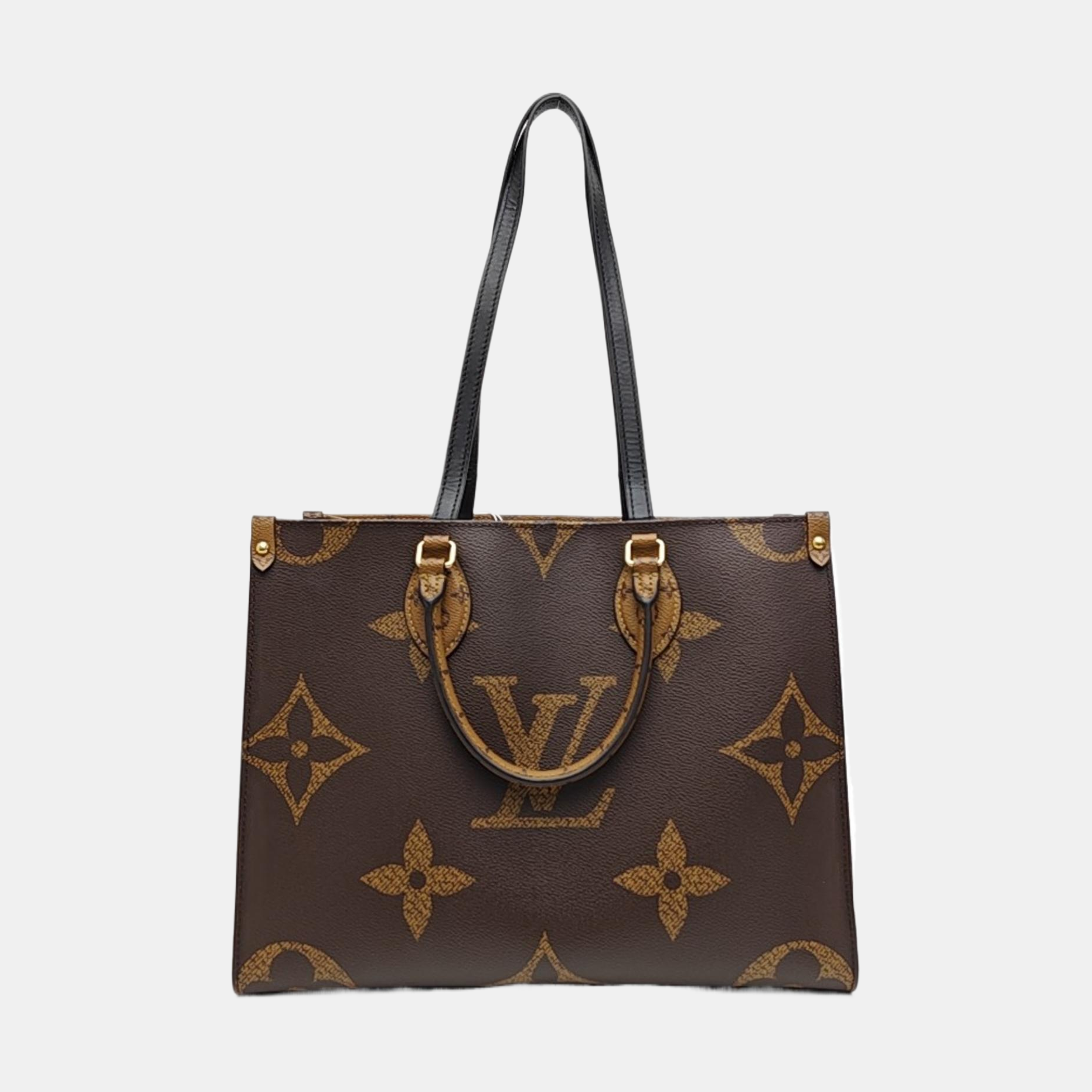ONTHEGO MM Monogram Coated Canvas Brown