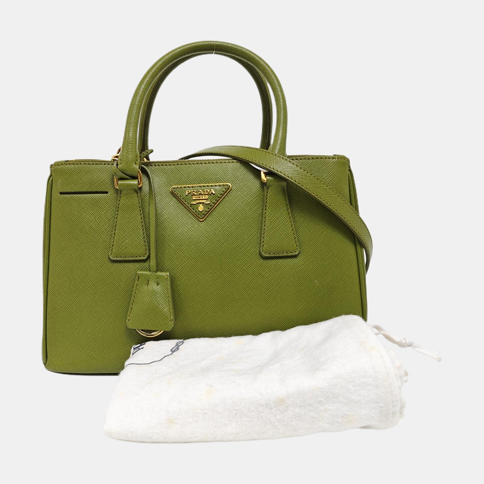 Galleria Small Saffiano Calfskin Green