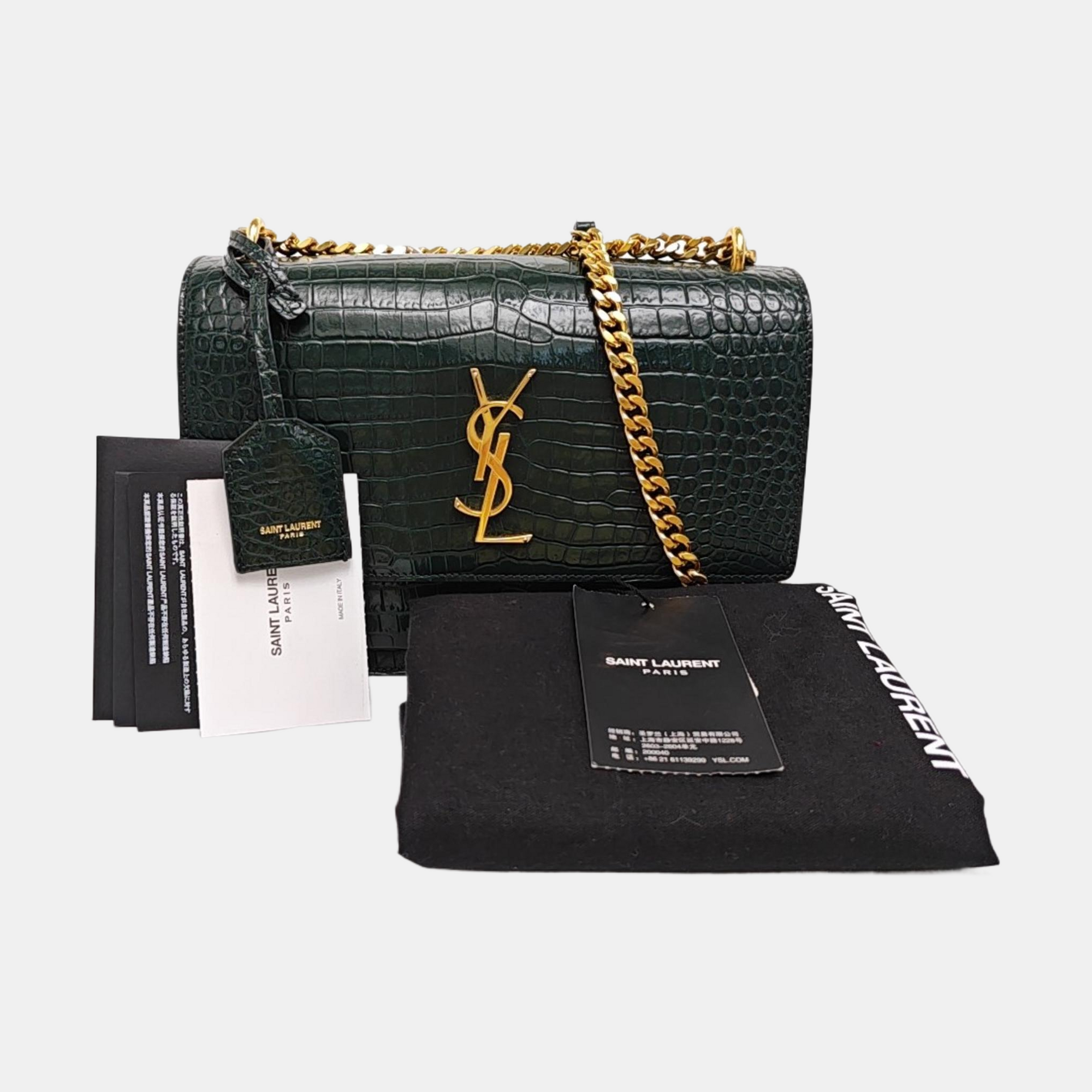 SUNSET Medium Calfskin Green