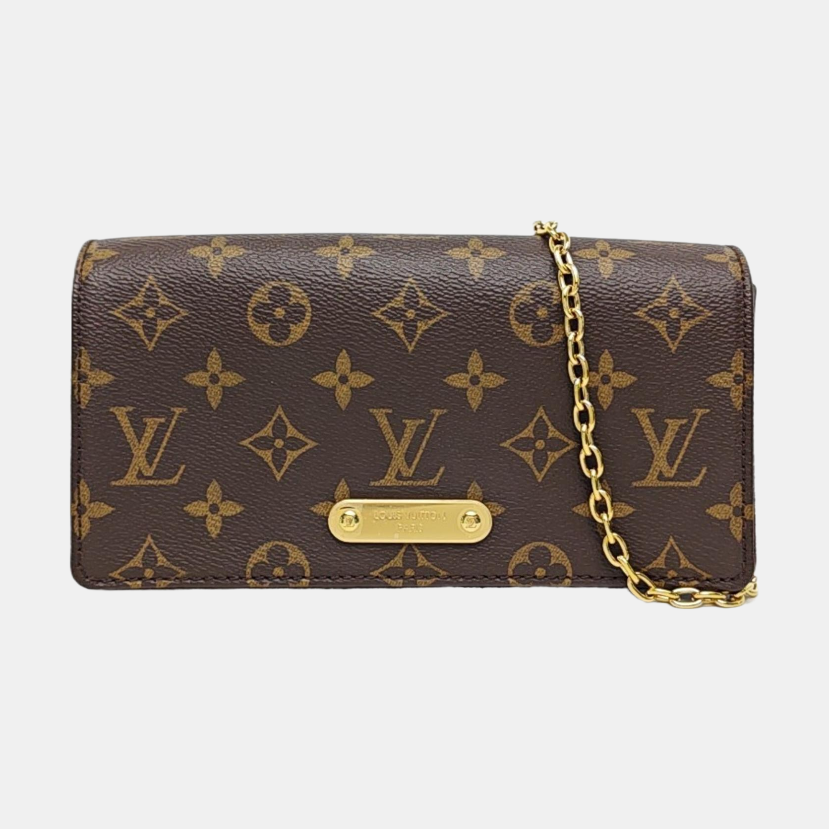 Lily Monogram Coated Canvas Brown