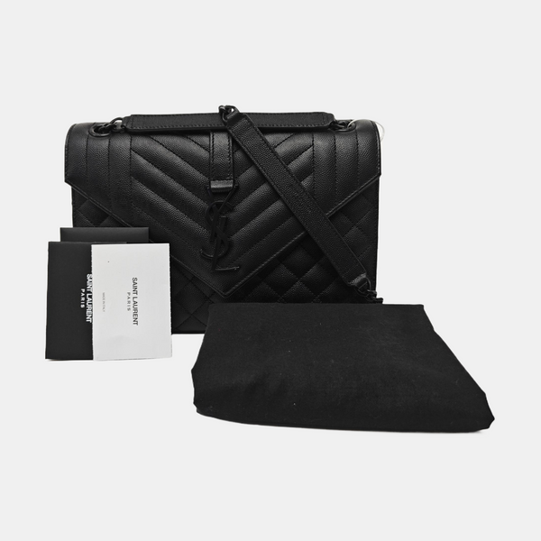 ENVELOPE Medium Quilted Calfskin Black