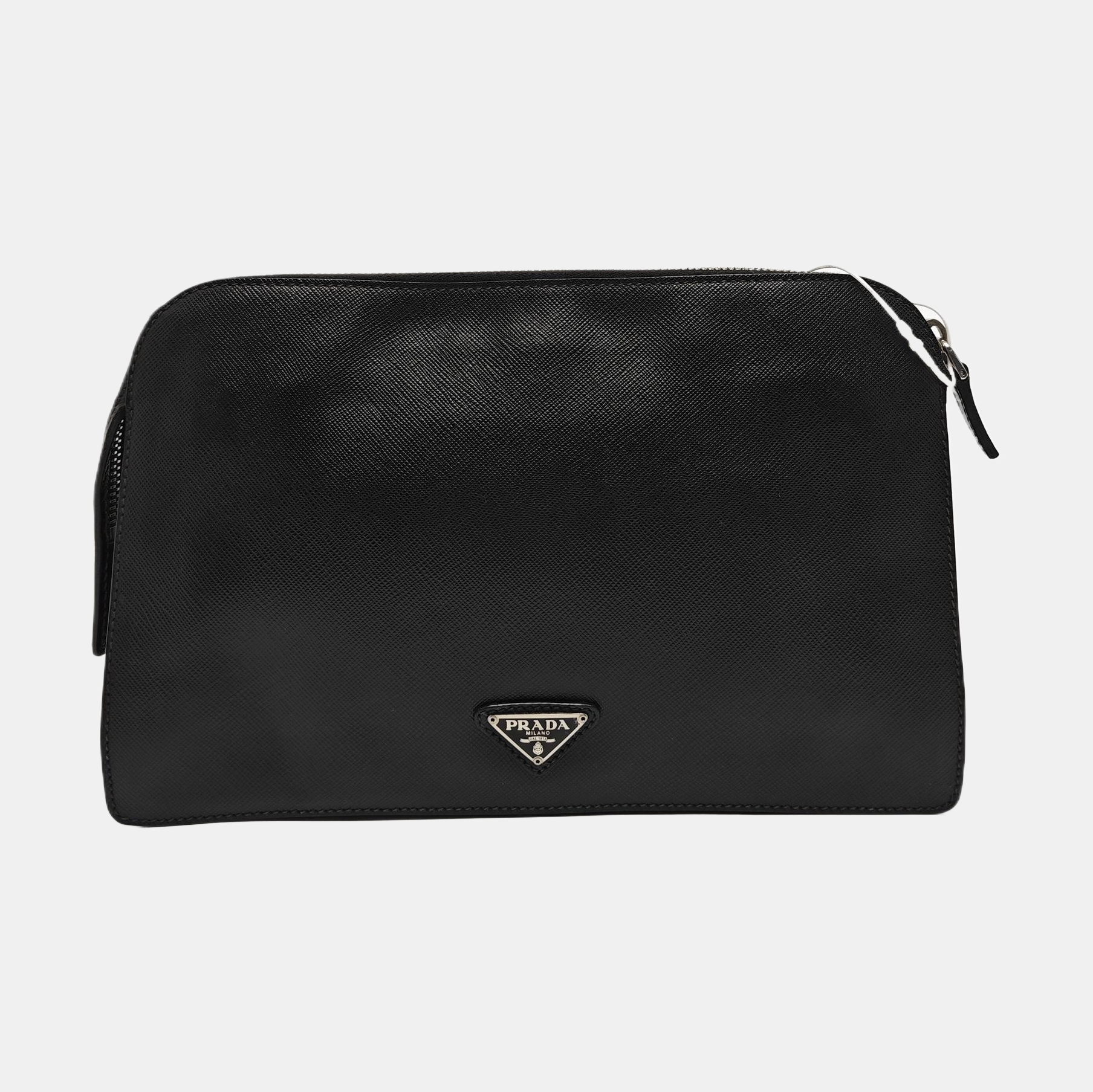 Saffiano Calfskin Clutch Black
