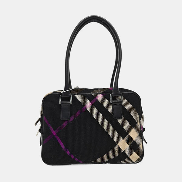 Fabric Top Handle Bag Black
