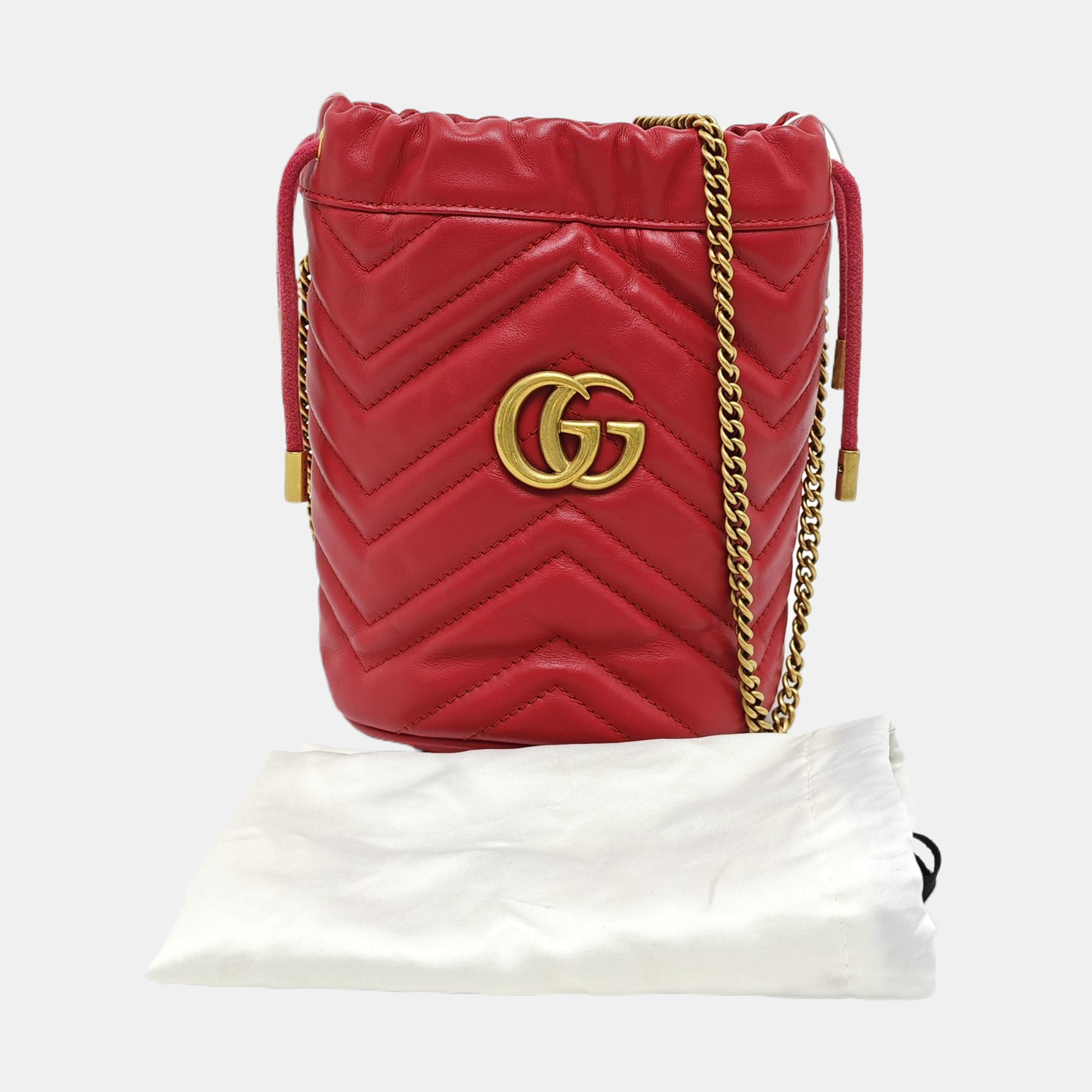 GG Marmont Mini Quilted Calfskin Red