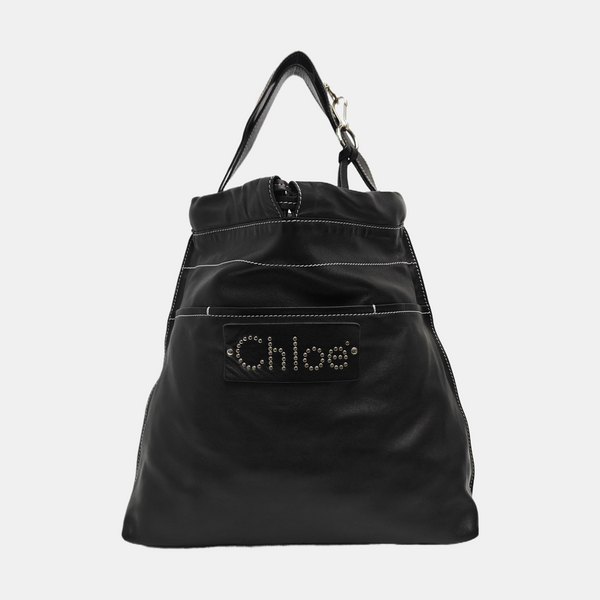 Lambskin Top Handle Bag Black