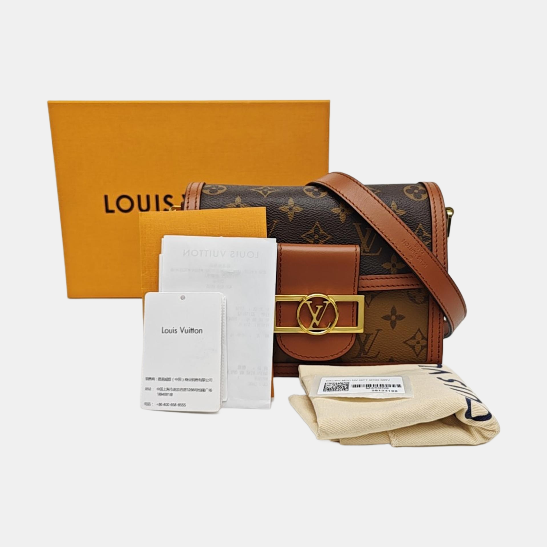 DAUPHINE Mini Monogram Coated Canvas Brown