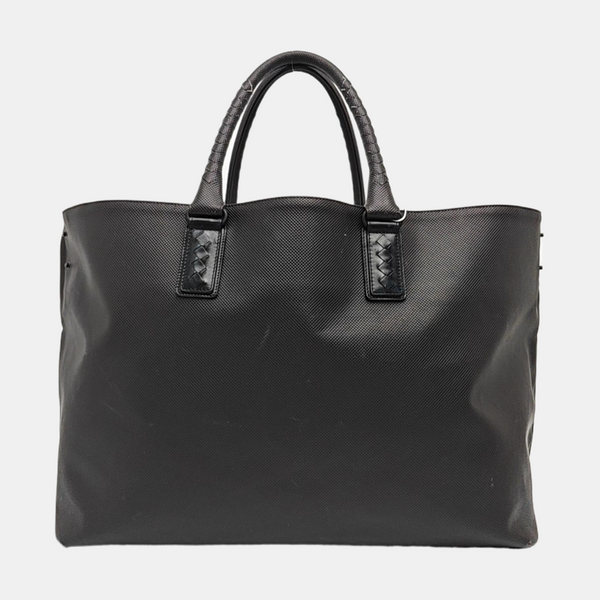 Coated Canvas Tote Bag Brown