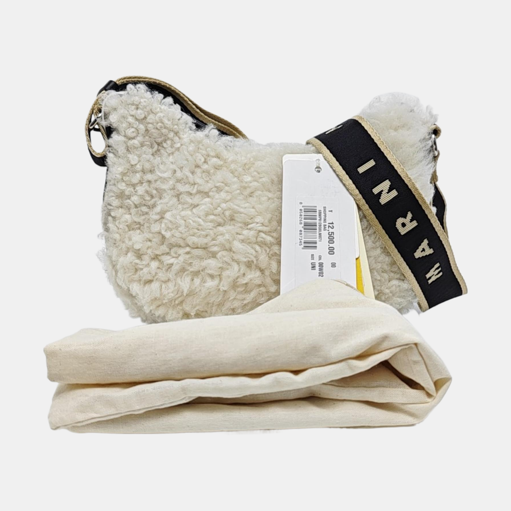 Sheepskin Shoulder Bag White