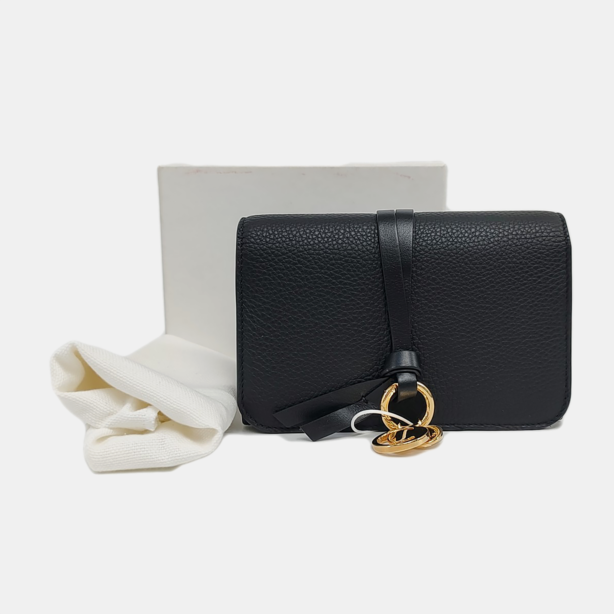 Alphabet Calfskin Black Wallet