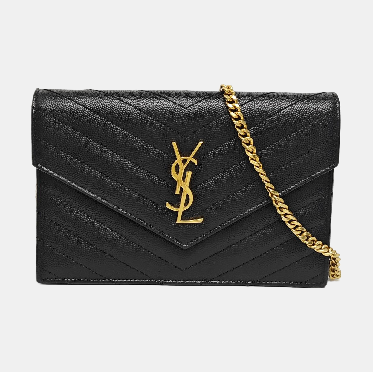 MONOGRAM WOC Chevron Calfskin Black