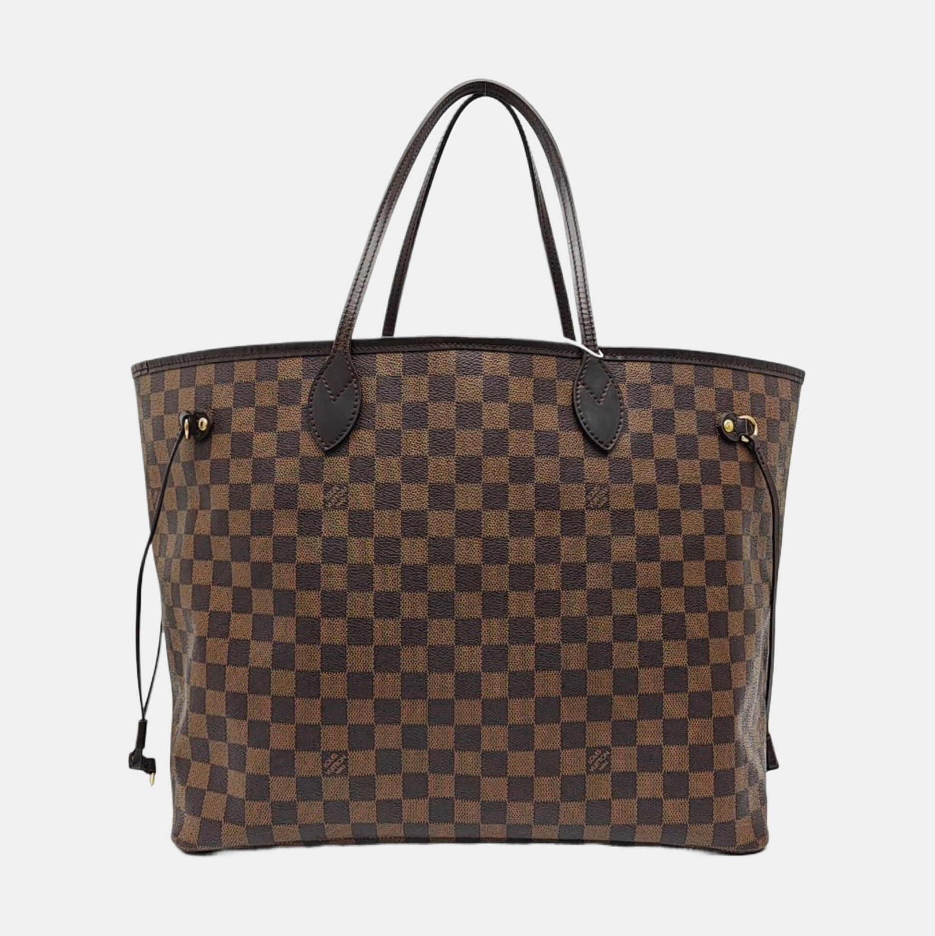 NEVERFULL GM Damier Ebene Coated Canvas Brown