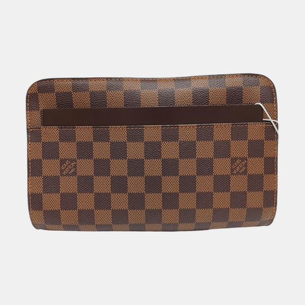 SAINT LOUIS Damier Ebene Coated Canvas Brown
