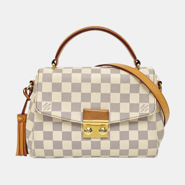 CROISETTE Damier Azur Coated Canvas White