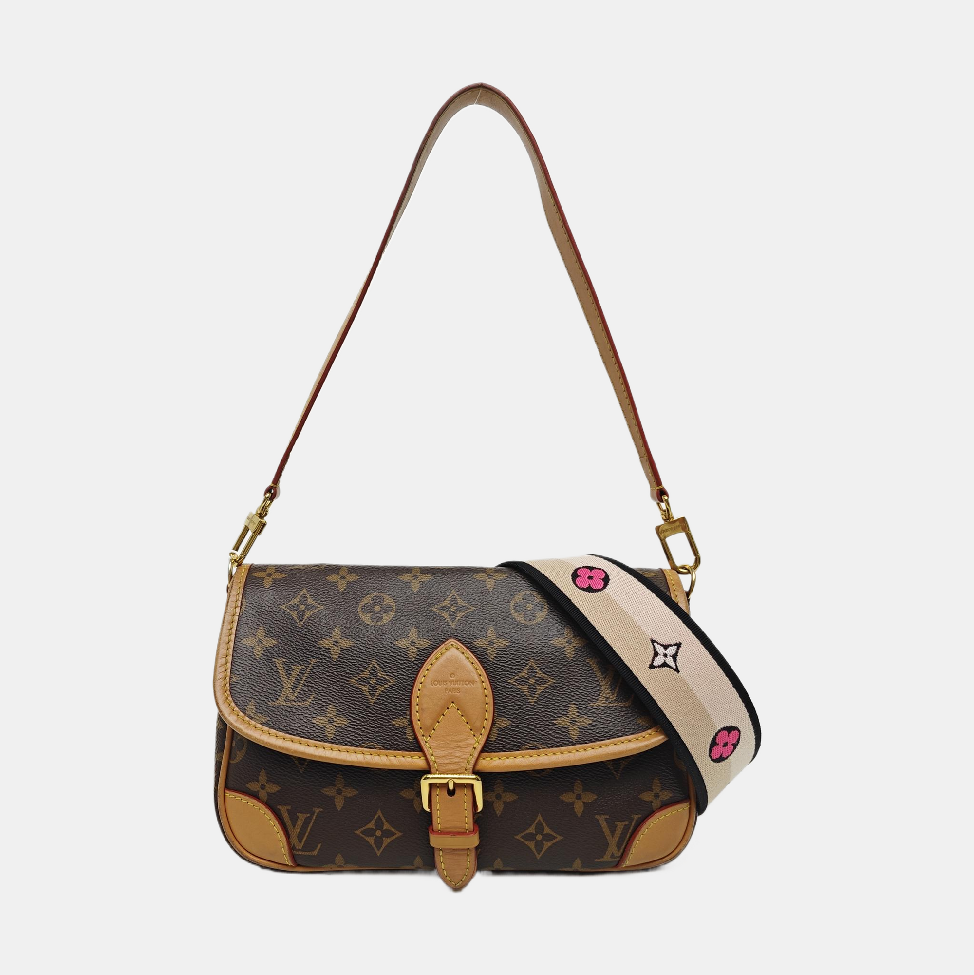 DIANE Monogram Coated Canvas Brown