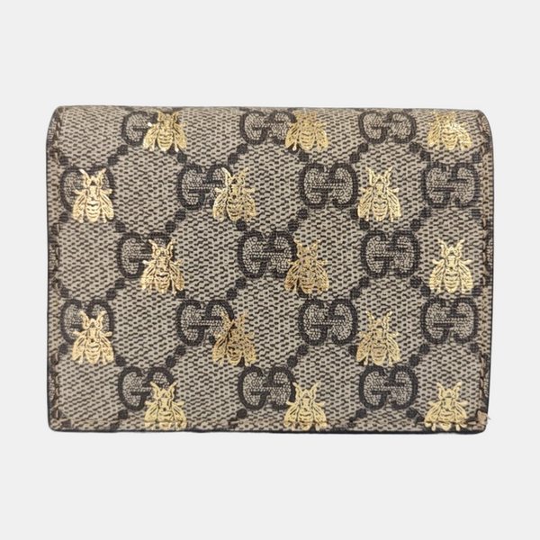 GG Supreme Monogram Coated Canvas Beige Wallet