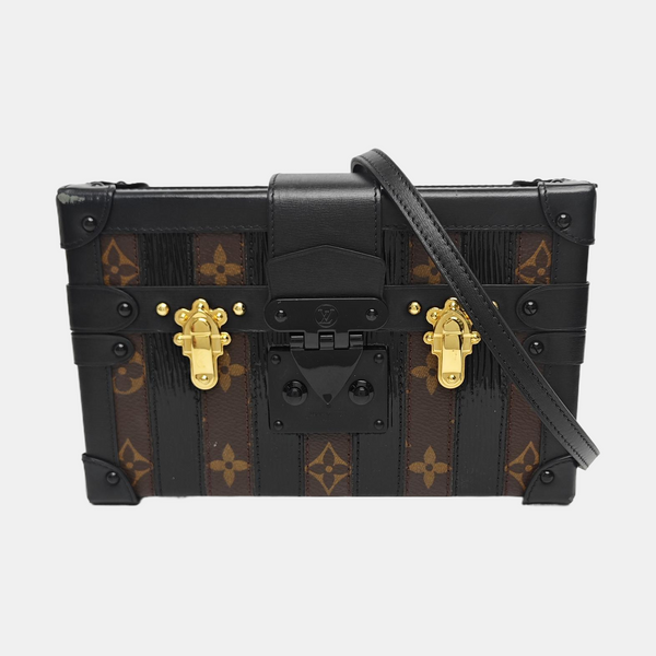 PETITE MALLE Monogram Coated Canvas Brown