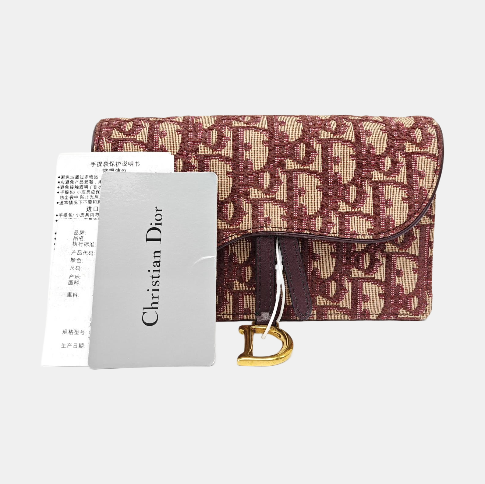 Saddle Mini Oblique Canvas Red