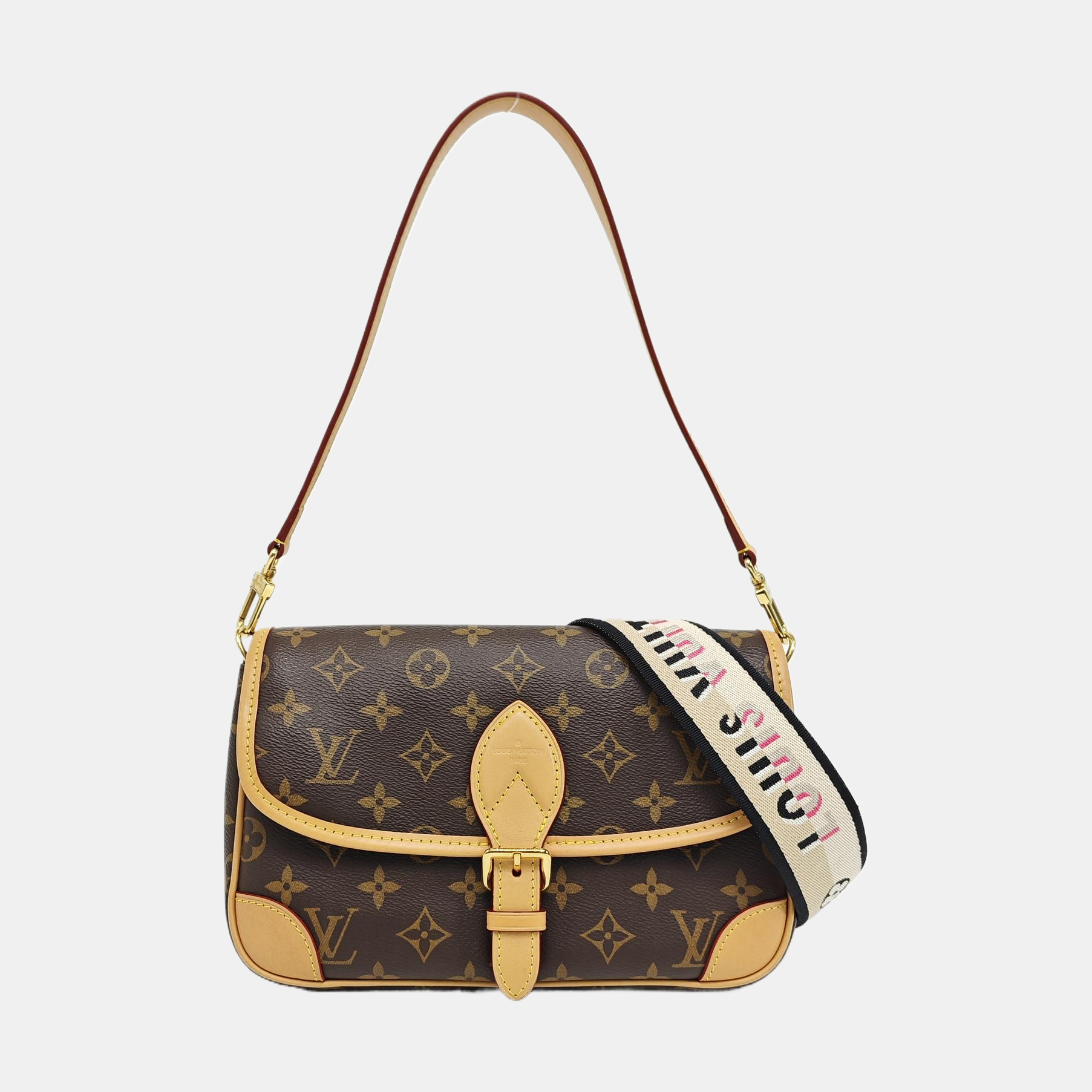 DIANE Monogram Coated Canvas Brown
