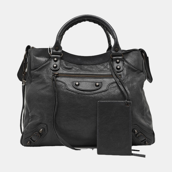 Classic City Medium Lambskin Gray