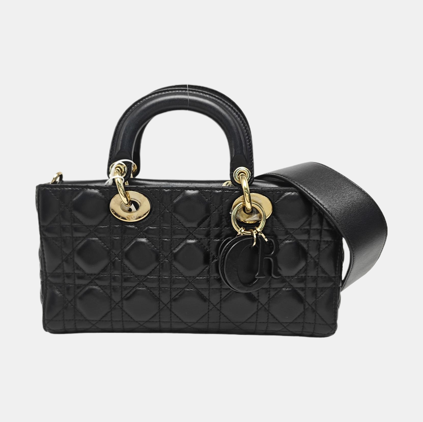 Lady D-Joy Medium Cannage Lambskin Black