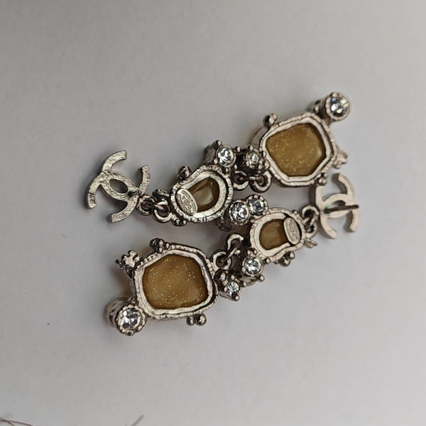 Metal Yellow Stud Earrings