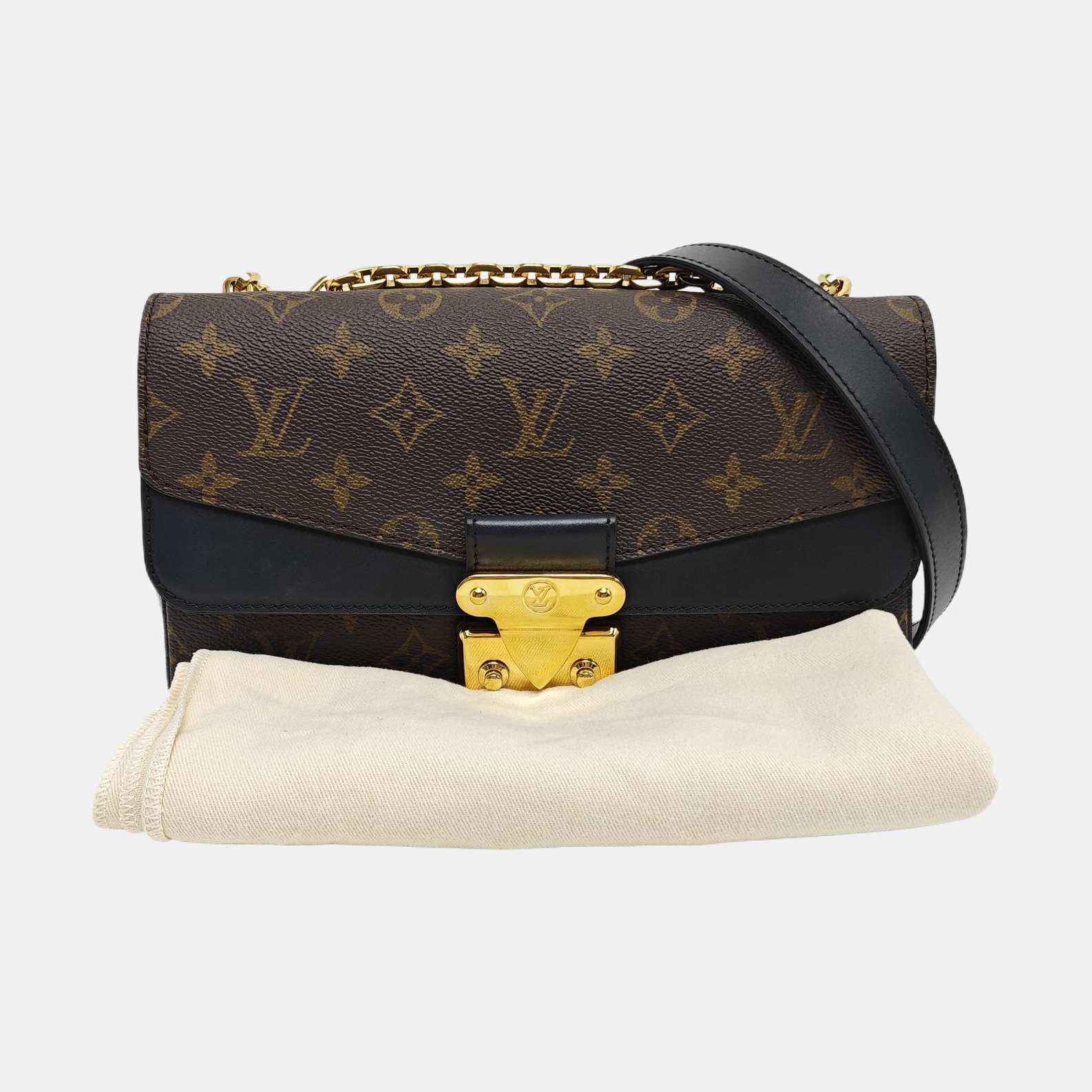 MARCEAU Monogram Coated Canvas Brown