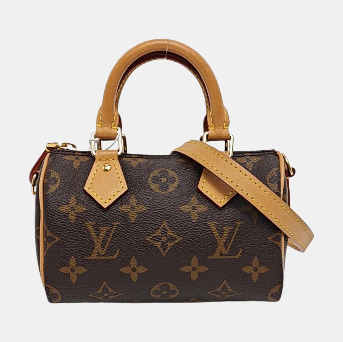 SPEEDY Nano Monogram Coated Canvas Brown