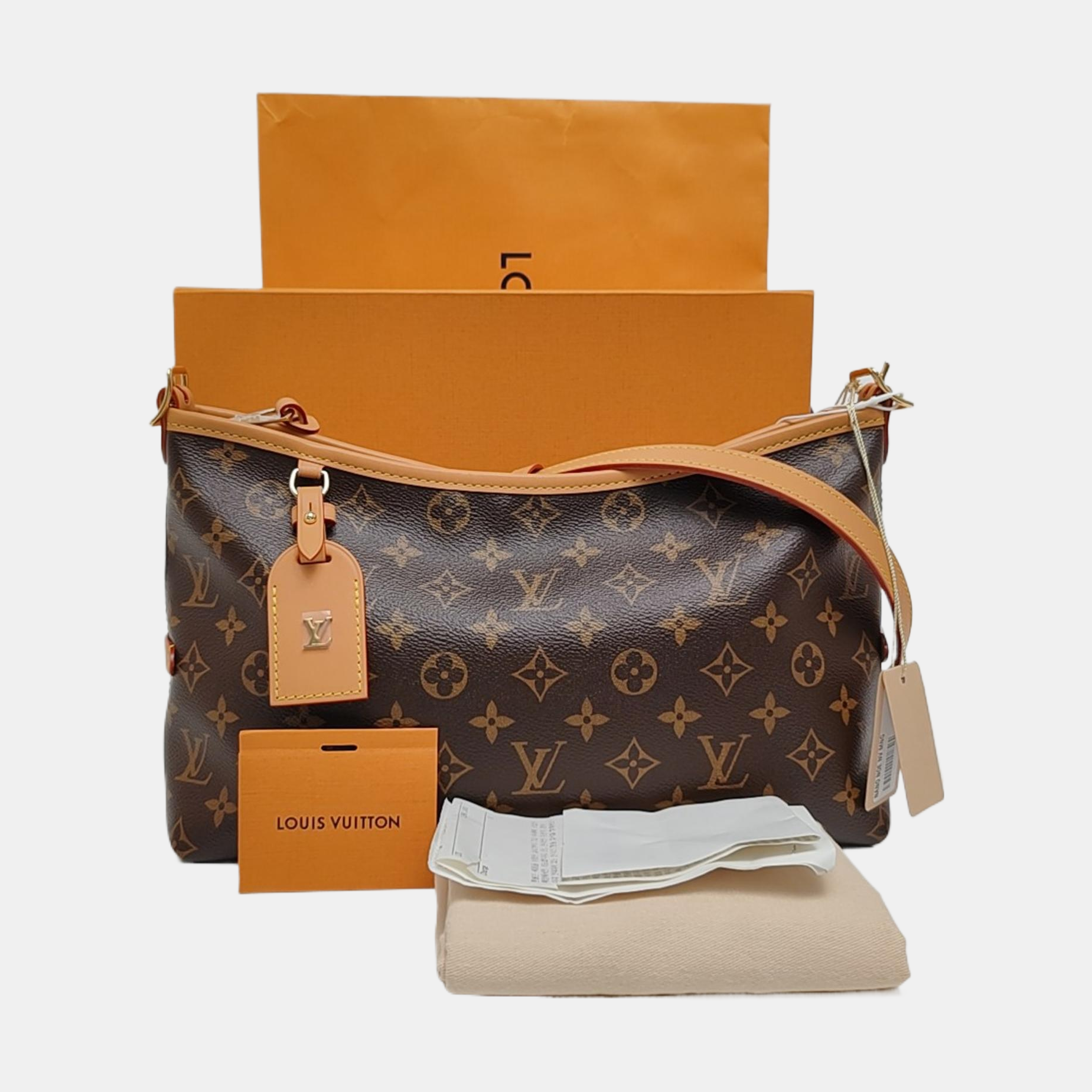 CARRYALL MM Monogram Coated Canvas Brown