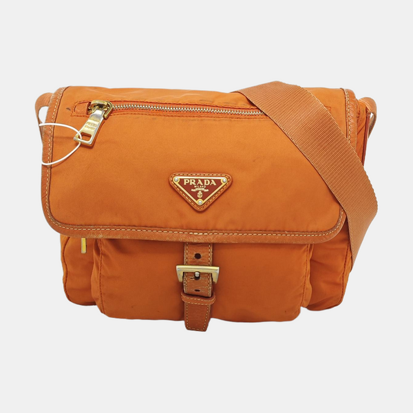 Fabric Shoulder Bag Orange
