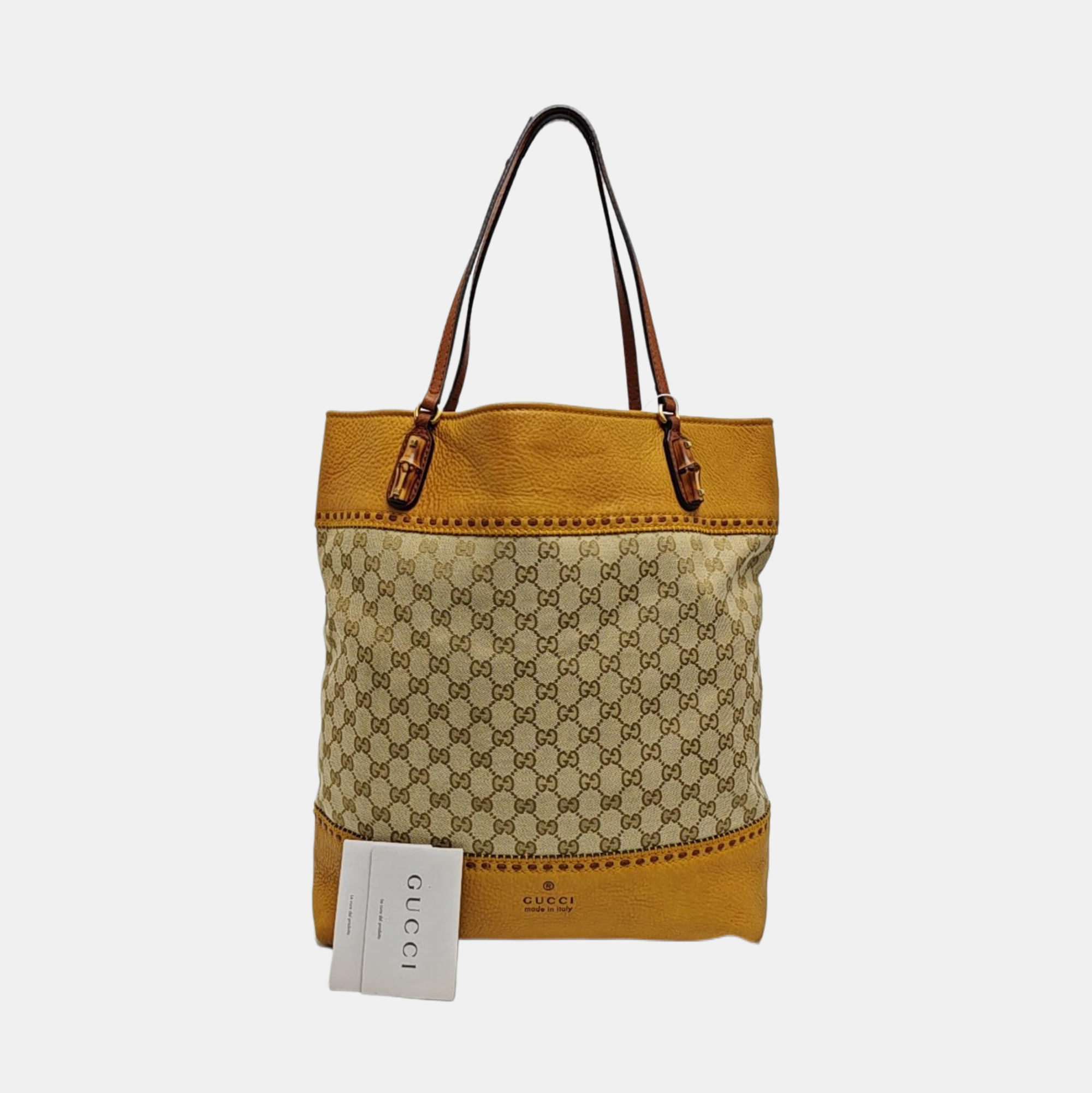 Monogram Fabric Top Handle Bag Beige