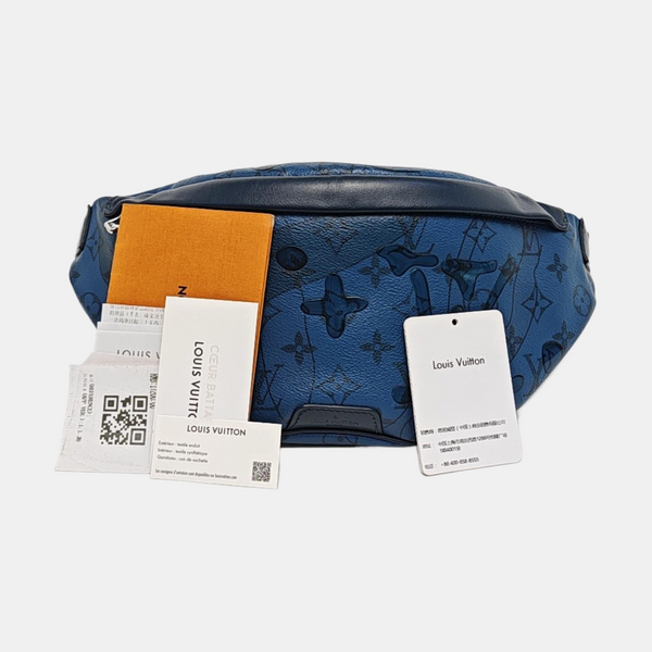 DISCOVERY PM Monogram Coated Canvas Blue
