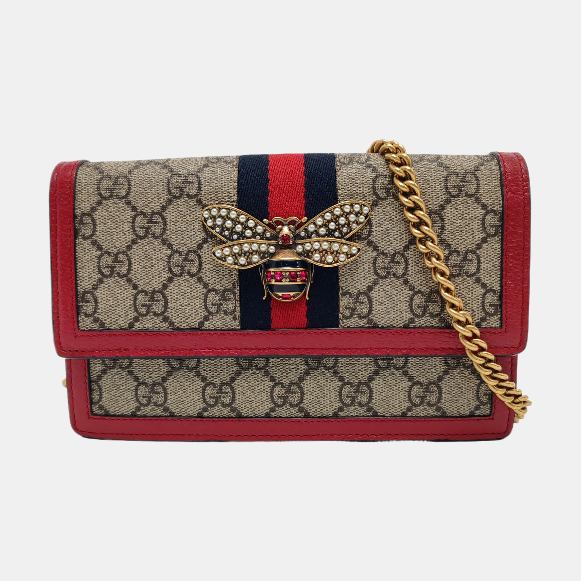 Queen Margaret Mini Monogram Coated Canvas Beige