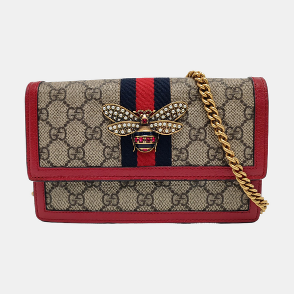 Queen Margaret Mini Monogram Coated Canvas Beige